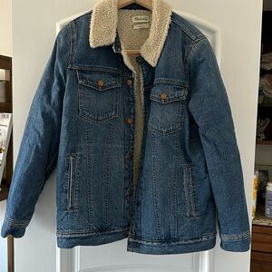 Madewell Jean jacket lined with Sherpa